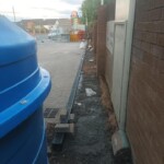 Petrol station forecourt construction