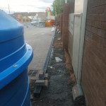 petrol station forecourt