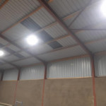 large warehouse plastered walls